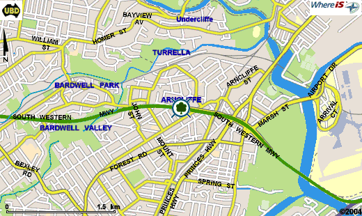 Map of Arncliffe Park