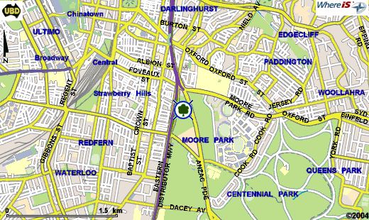 Map of Moore Park